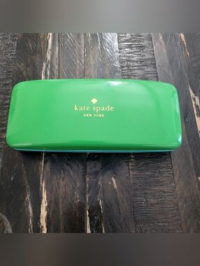 Kate Spade New York, blue/green hard eyeglass/sunglass case
